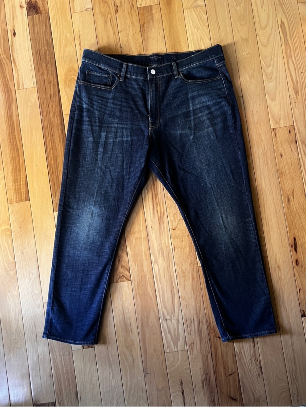 Lucky Brand 410 Athletic Slim Jeans 40x30 Dark Wash Stretch Denim Mens